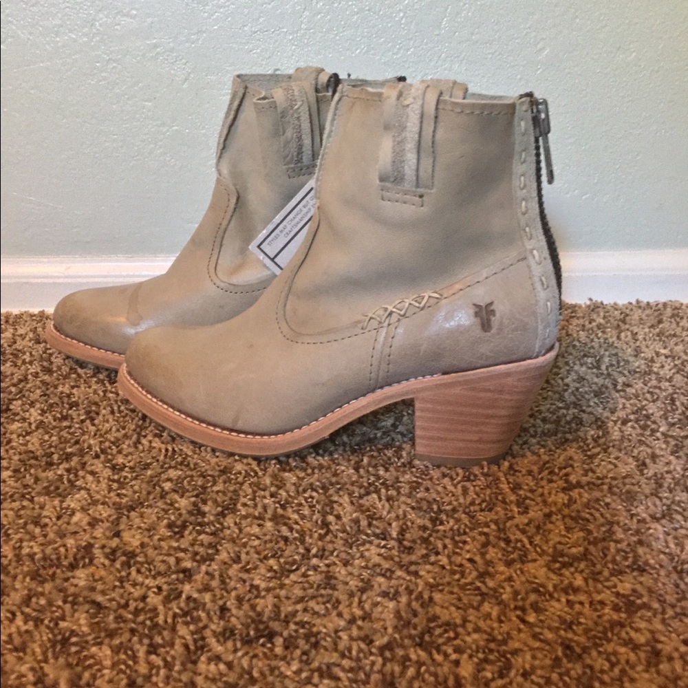 Real leather Frye booties with tags!